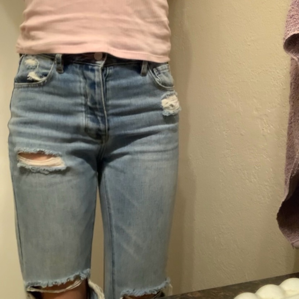 REVICE Women's Light Blue Straight Leg Jeans